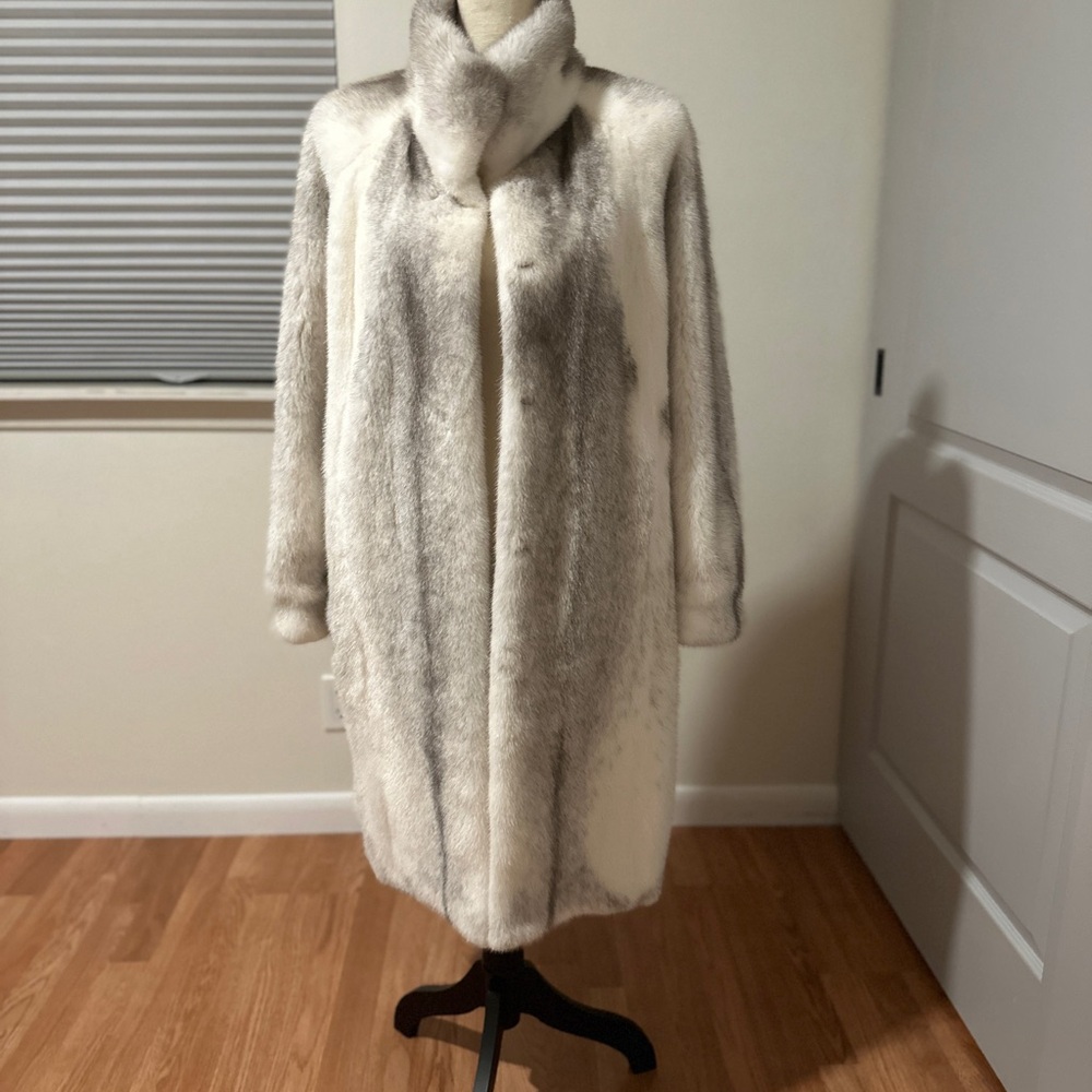 Cross Mink Fur Coat